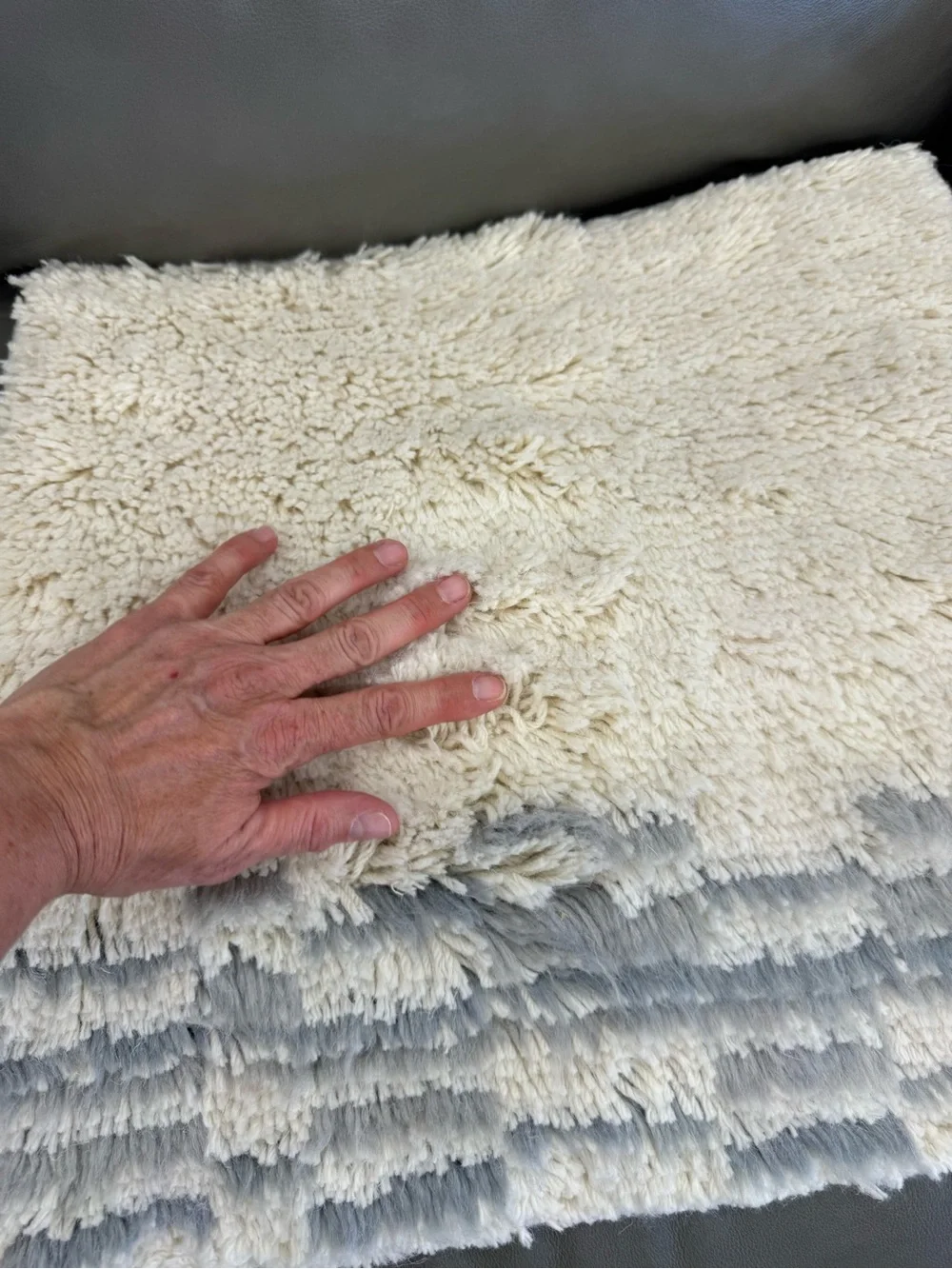 Pottery Barn Kodiak Handwoven Shag Rug Sample
